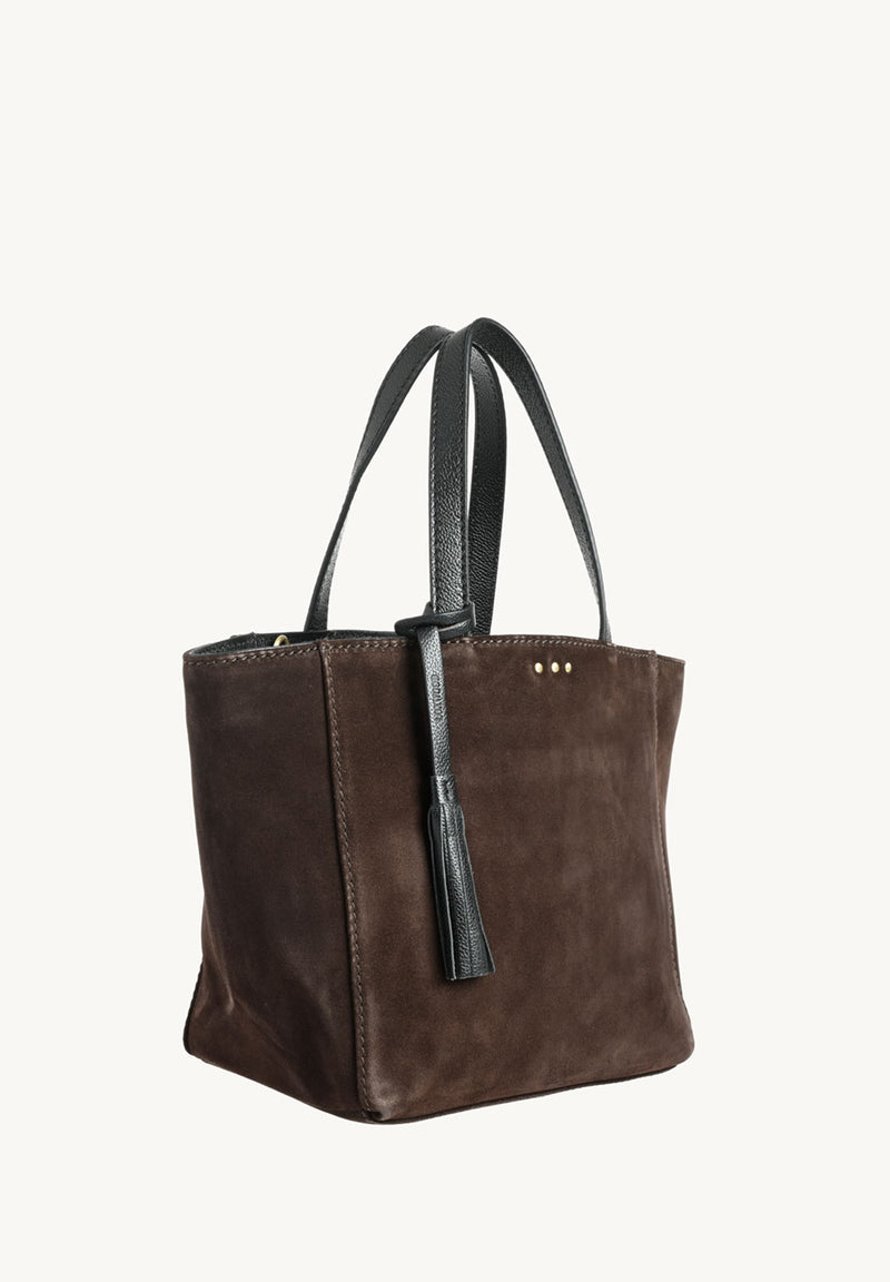 PARISIAN CABAS Small - Suede leather