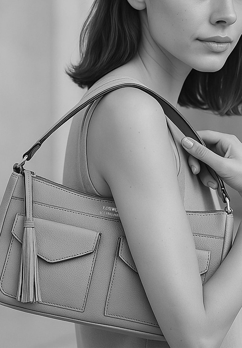 LISON - Sac porté épaule cuir grainé