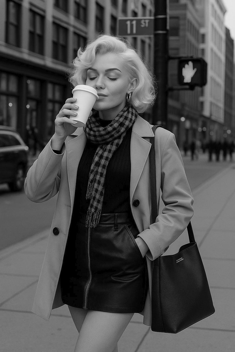 NAYA - Grained leather shoulder bag