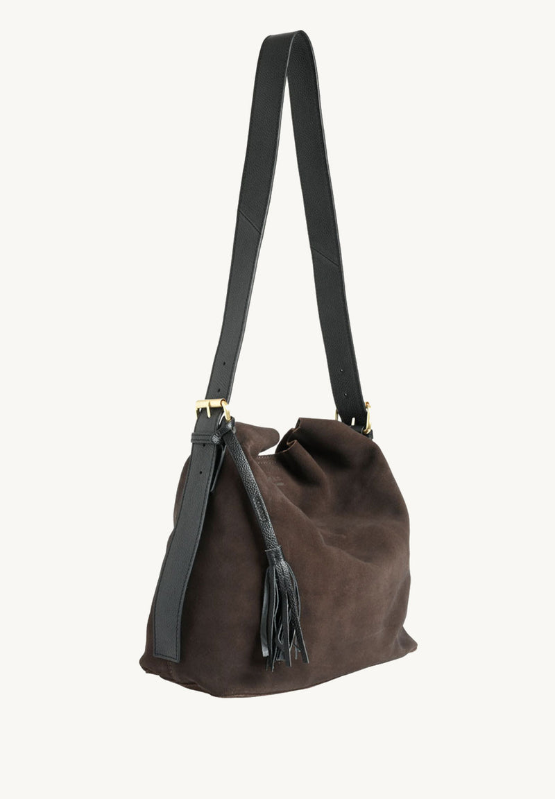NAYA - Suede leather shoulder bag