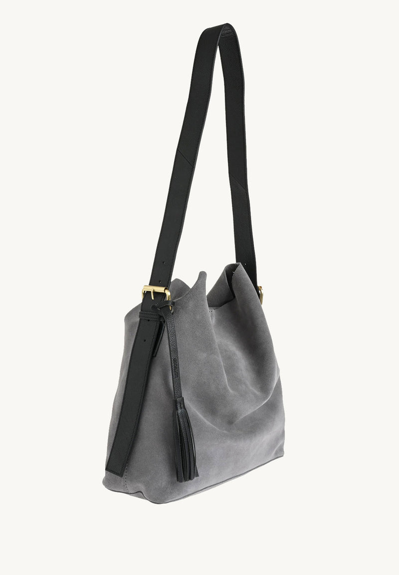 NAYA - Sac épaule en cuir velours