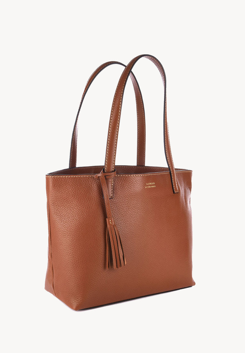 EDEN - Grained leather shoulder handbag