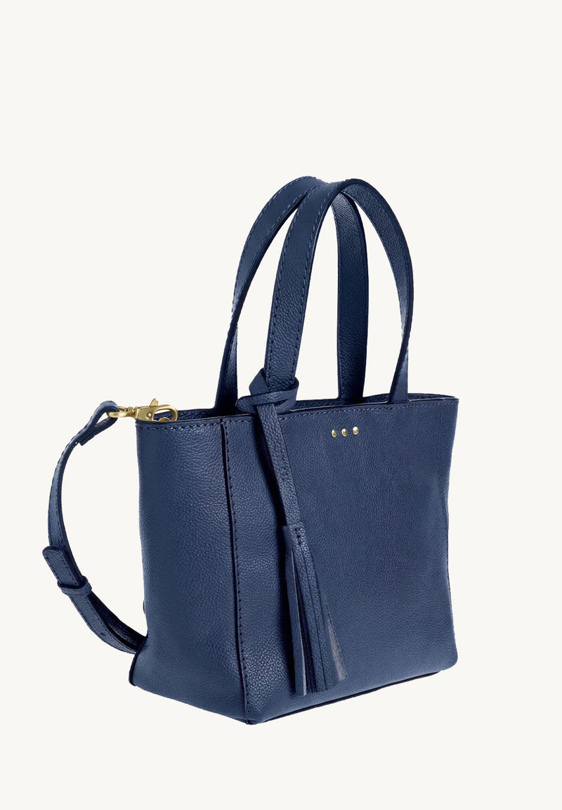 Mini 3 Stud Blue Jean Tote Bag