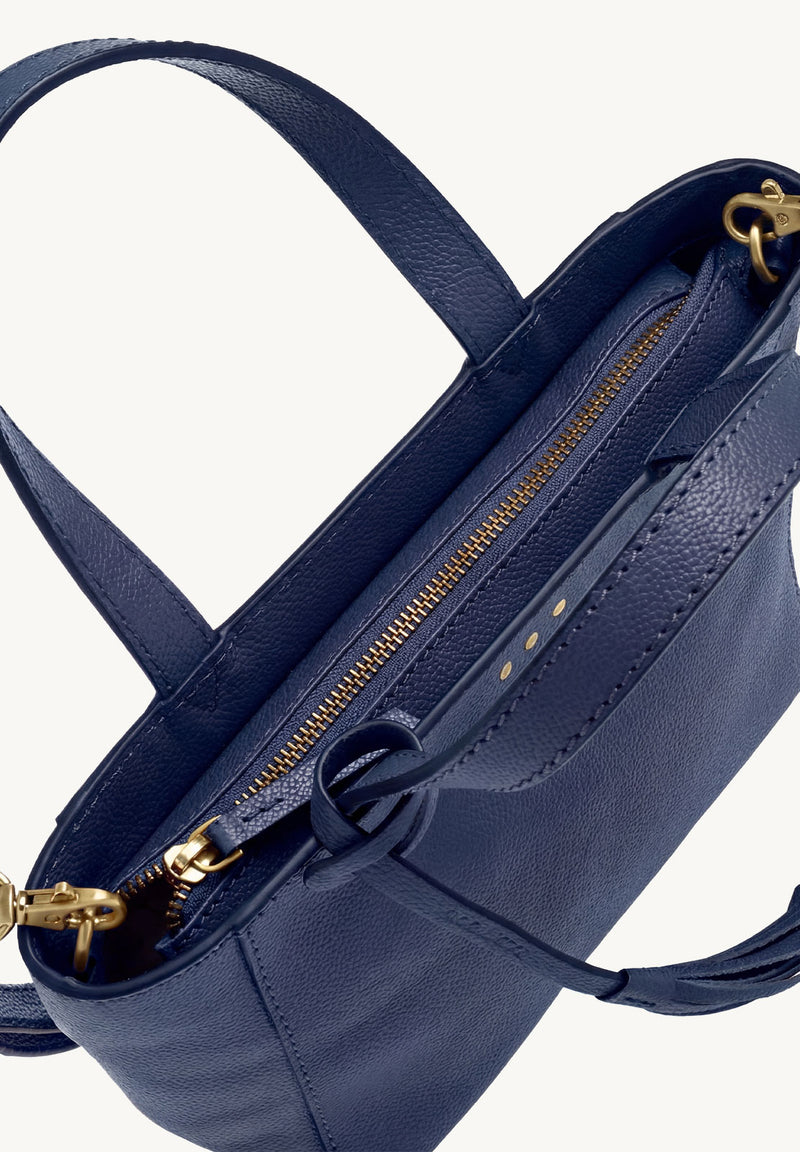 Mini 3 Stud Blue Jean Tote Bag