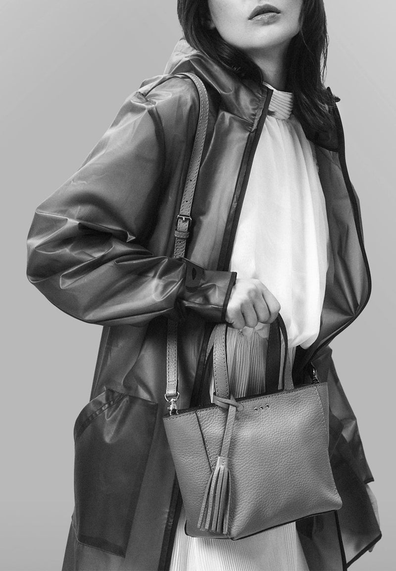 BABY CABAS - Petit crossover en cuir grainé