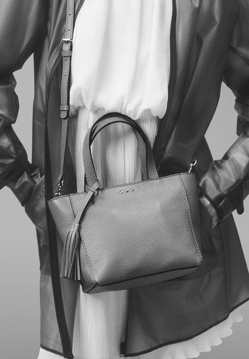 BABY CABAS - Petit crossover en cuir grainé