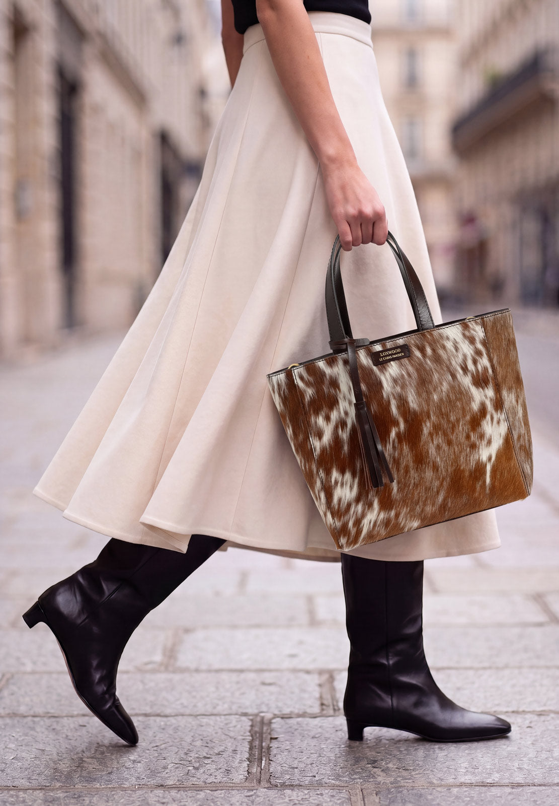 Cabas Parisien en poil de vachette