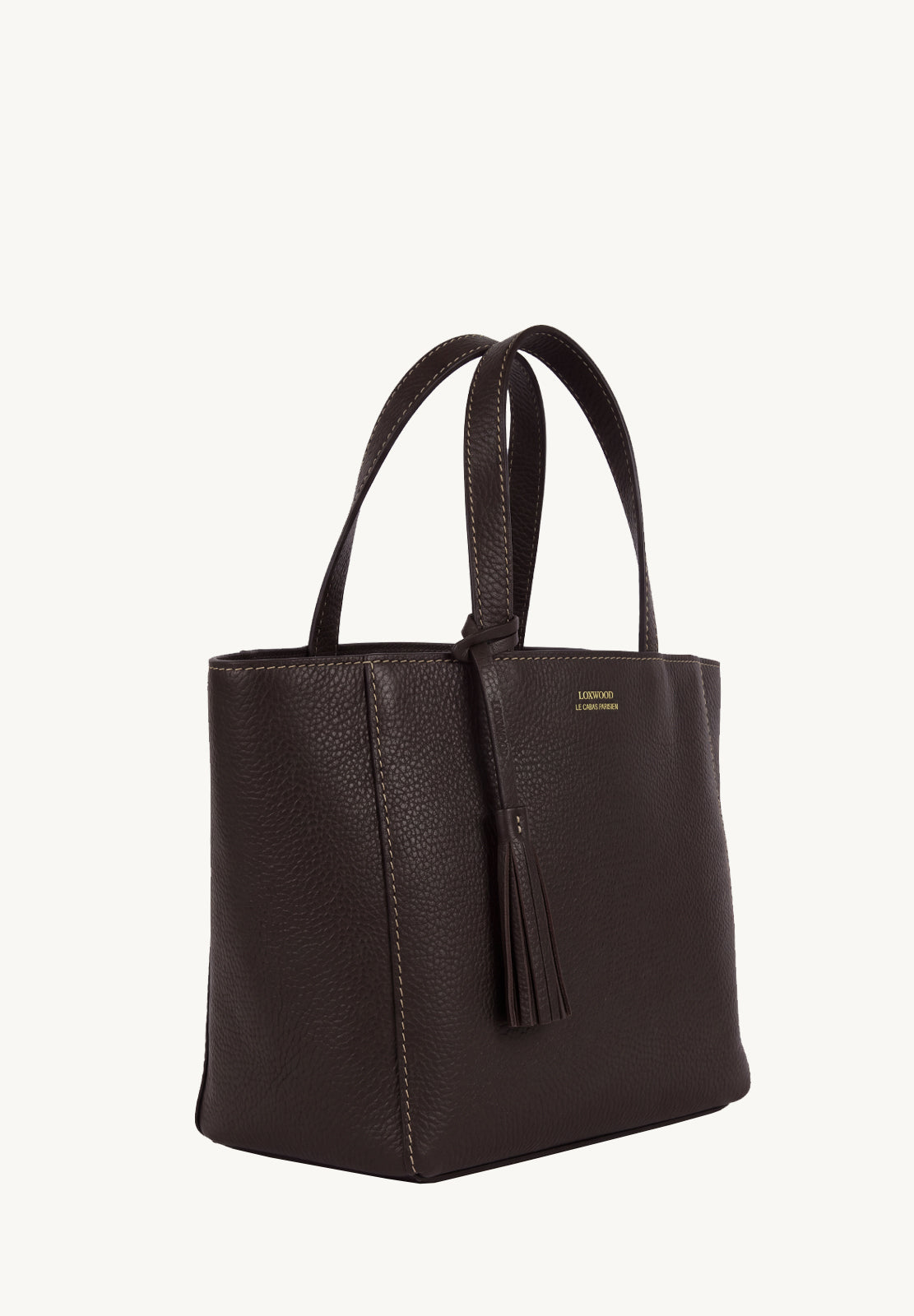 Parisian grained leather tote bag