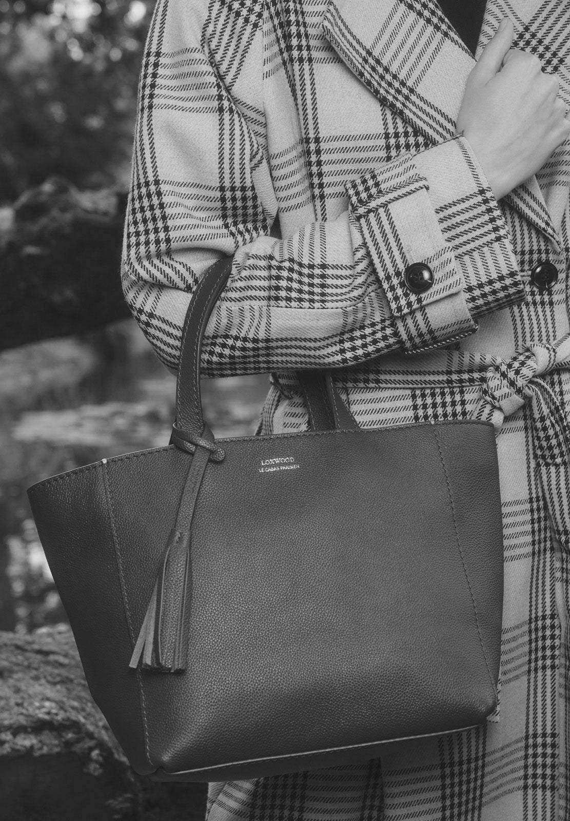 Small PARISIEN tote bag - Grained leather