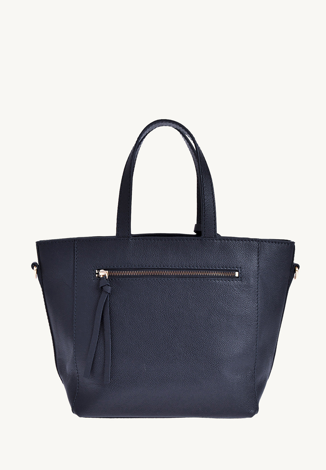 Small PARISIEN tote bag with shoulder strap - Grained leather
