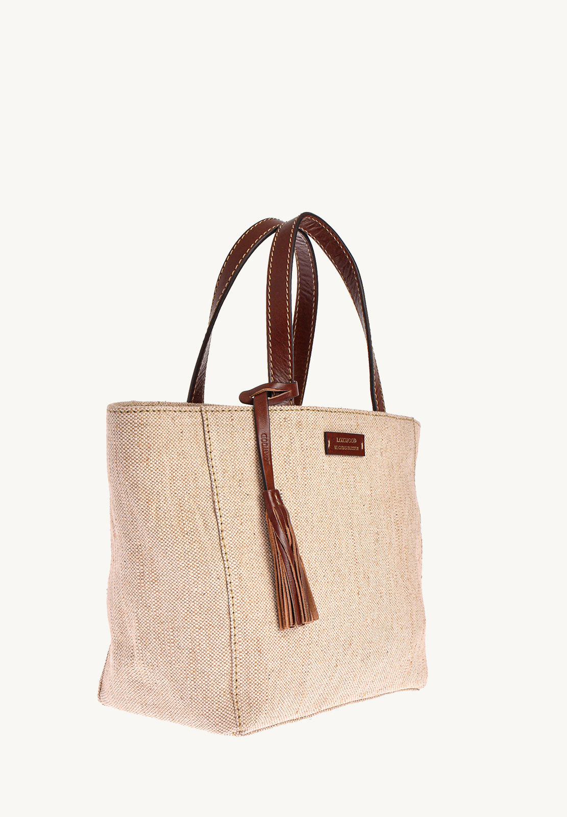 Cabas Parisien Pm Toile & Cuir Natural