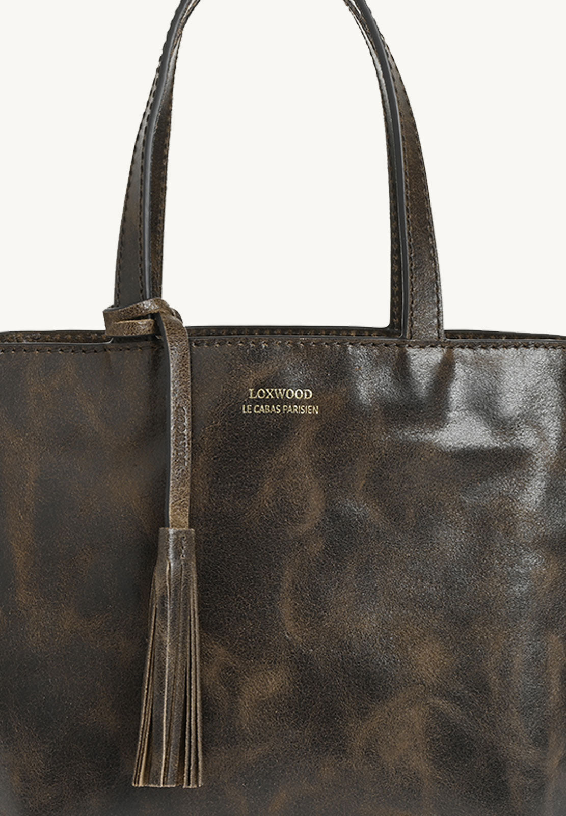 Petit CABAS PARISIEN - Cuir vintage