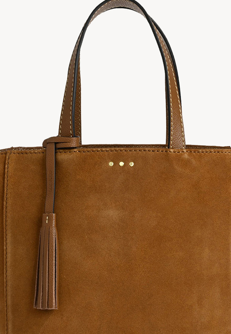 Petit CABAS PARISIEN - Cuir velours