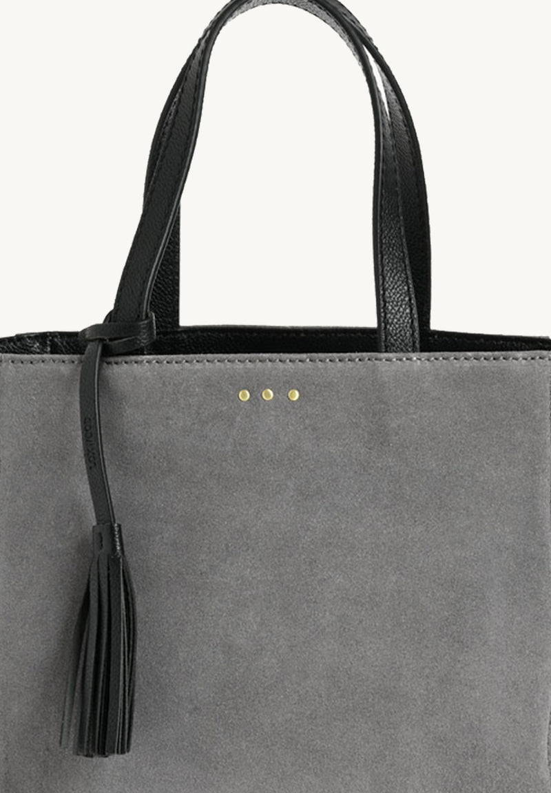 Small PARISIAN SHOPPING BAG - Suede leather