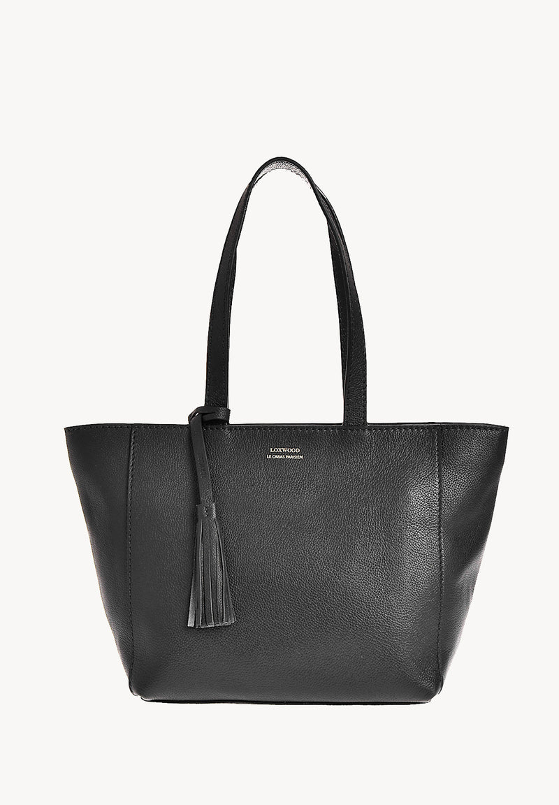 Small ZIPPER tote bag - Grained leather