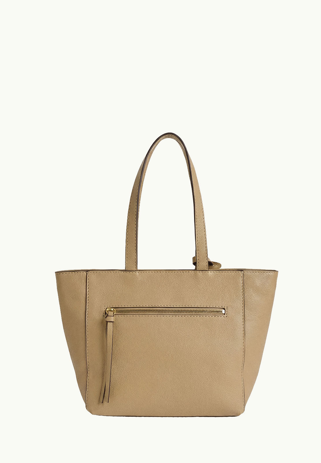 Small ZIPPER tote bag - Grained leather
