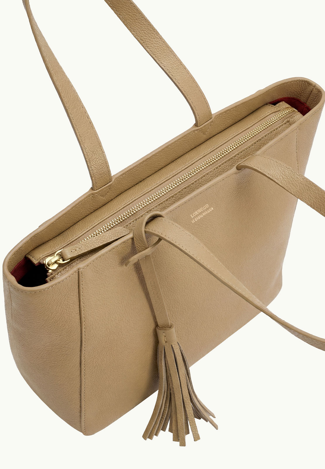 Small ZIPPER tote bag - Grained leather