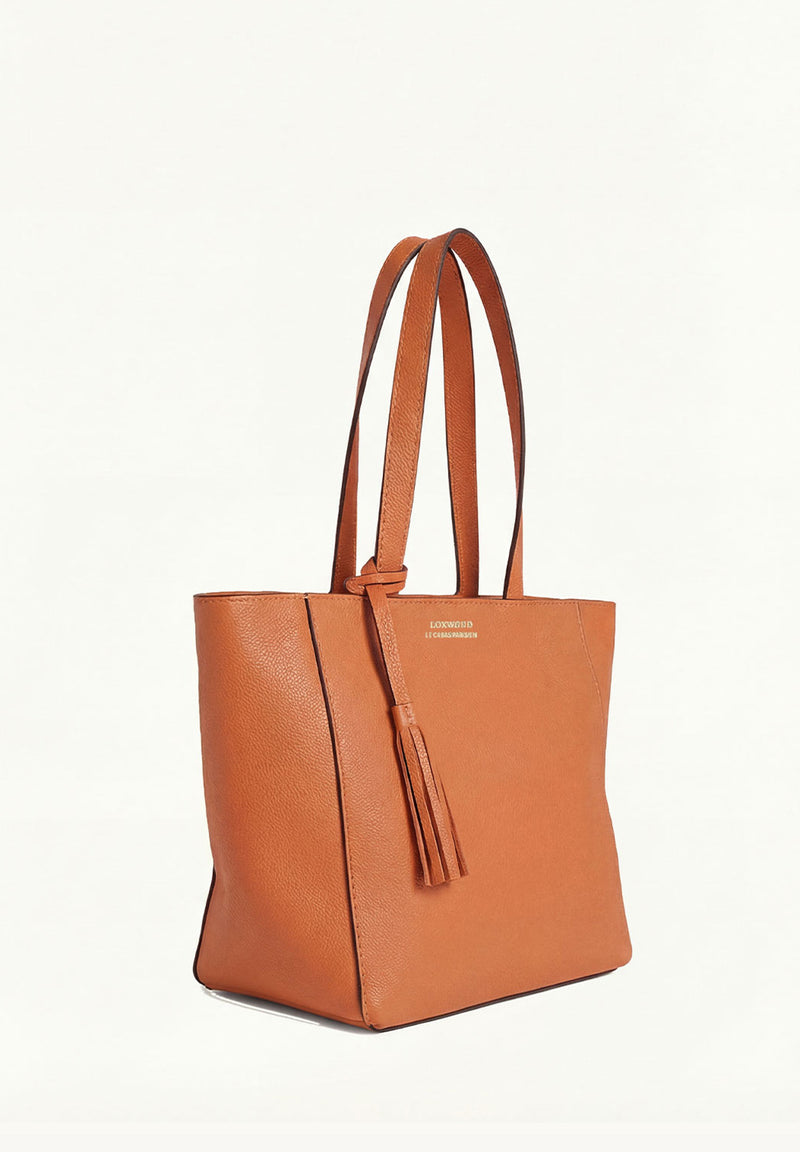 Cabas Parisien zippé en cuir grainé