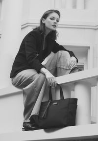 Petit cabas ZIPPÉ avec bandoulière - Nylon