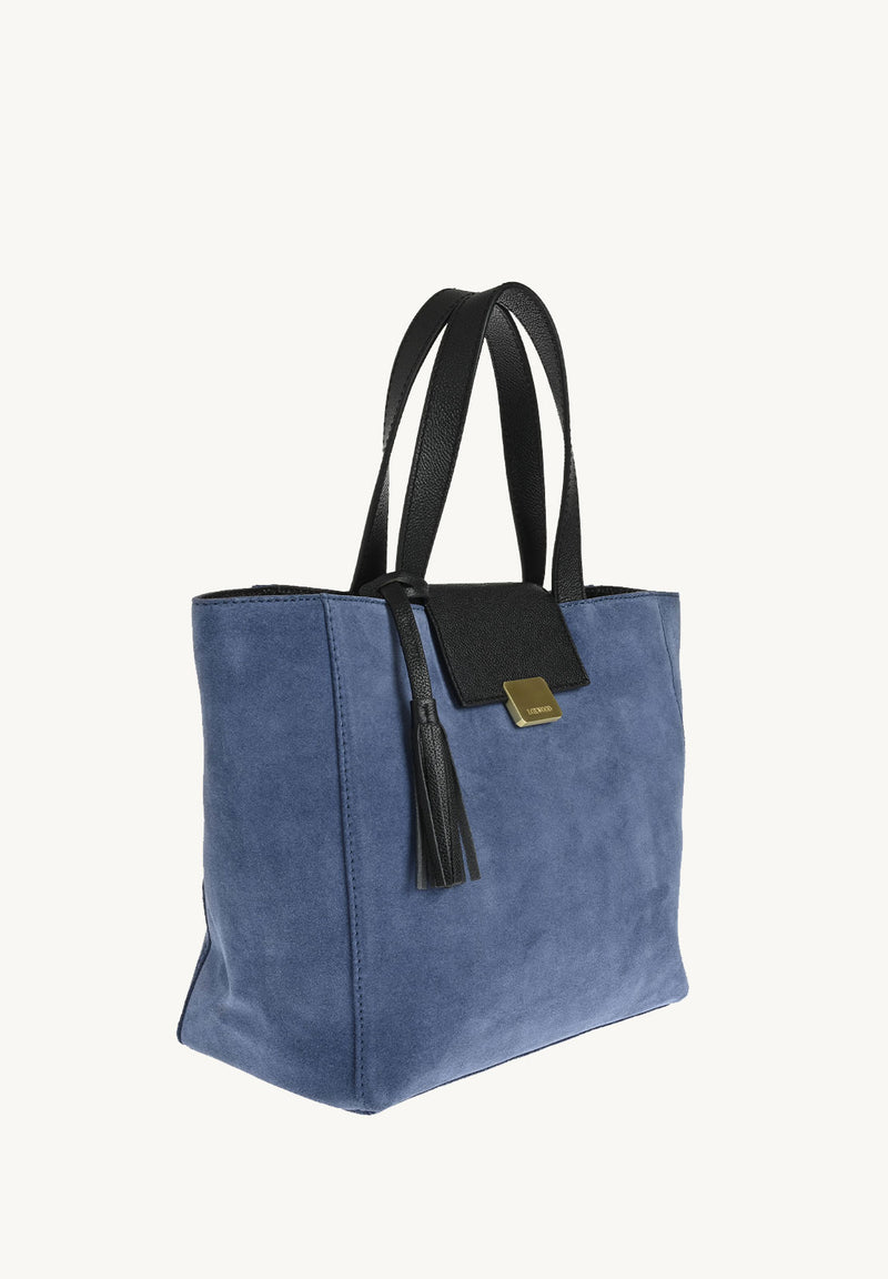 Cabas PARISIEN medium en cuir velours