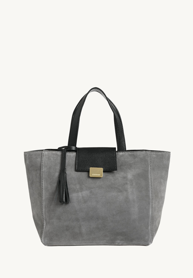 Cabas PARISIEN medium en cuir velours