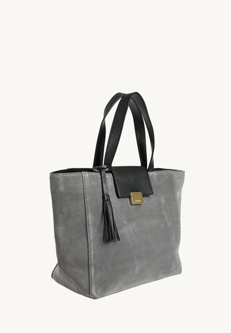 Cabas PARISIEN medium en cuir velours