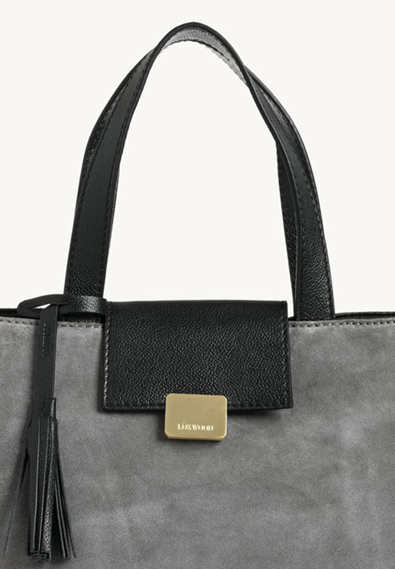 Cabas PARISIEN medium en cuir velours