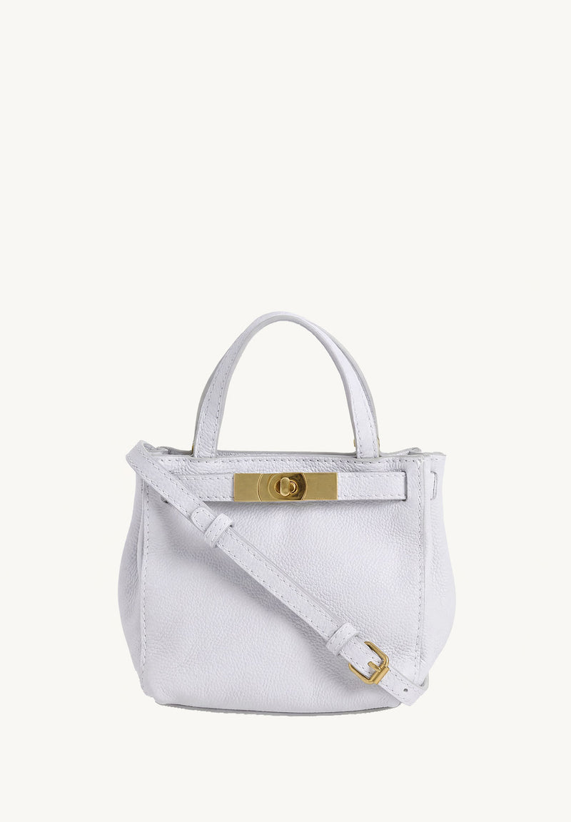 Baby Nanou Grained Leather Chalk