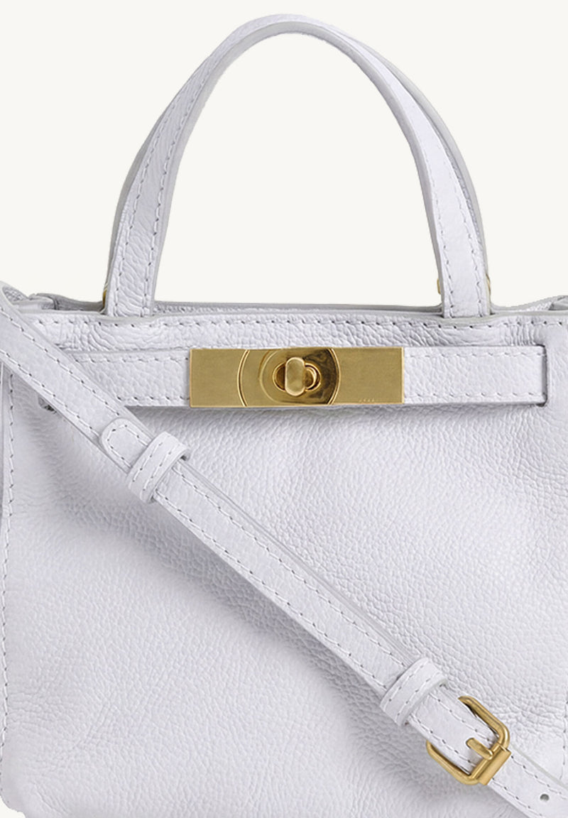 Baby Nanou Grained Leather Chalk