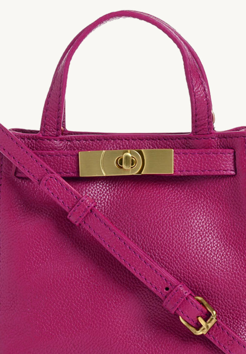 BABY NANOU - Mini crossover en cuir grainé