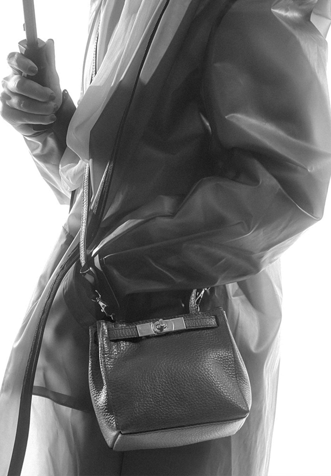 BABY NANOU - Mini crossover en cuir grainé