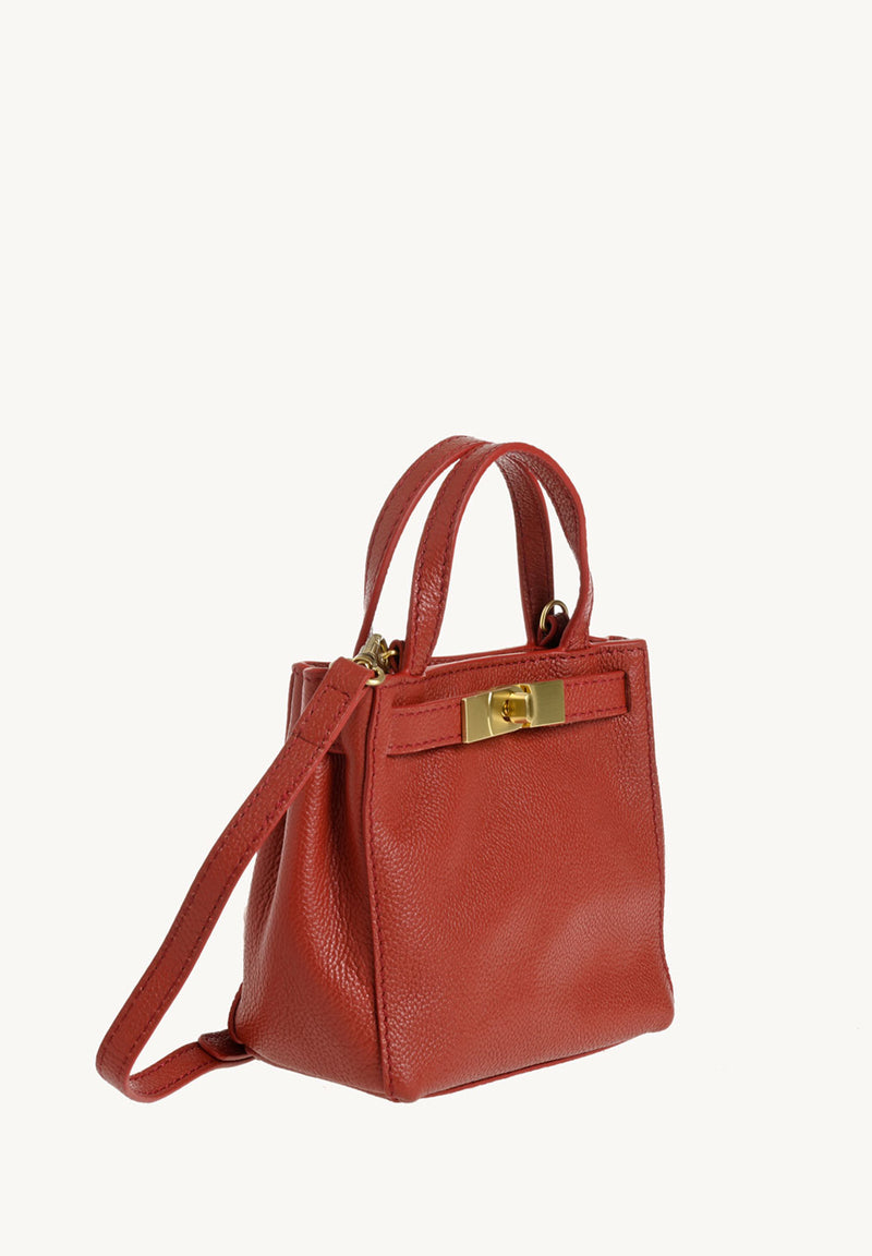 BABY NANOU - Mini crossover en cuir grainé