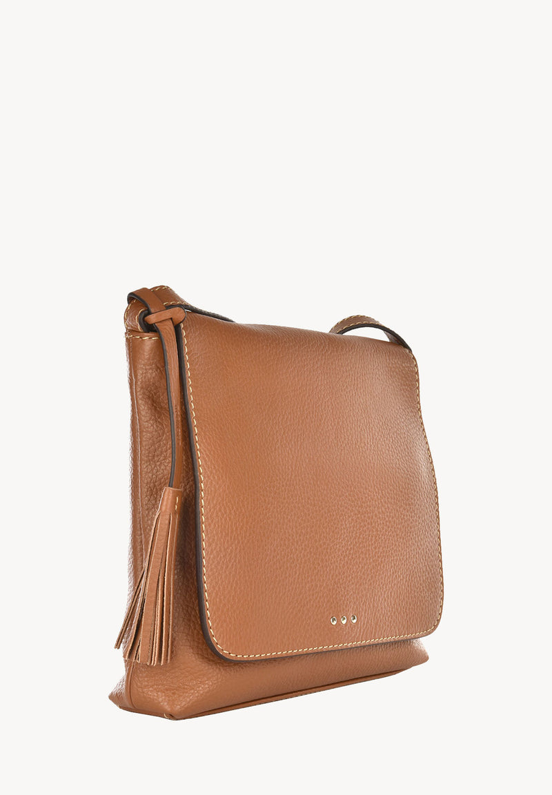 ANOUK - Grained leather messenger bag