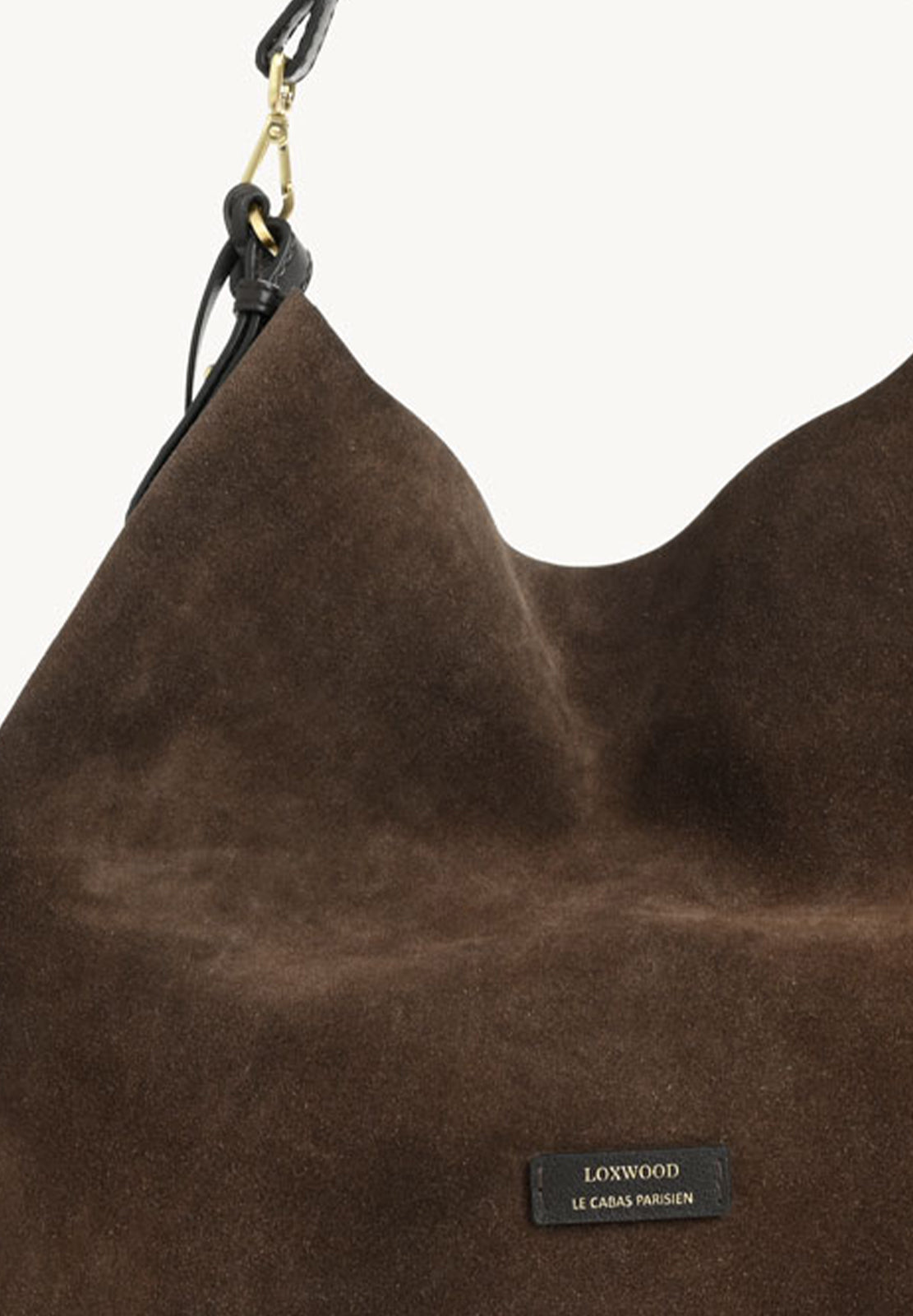 SHARON - Sac hobo en cuir velours