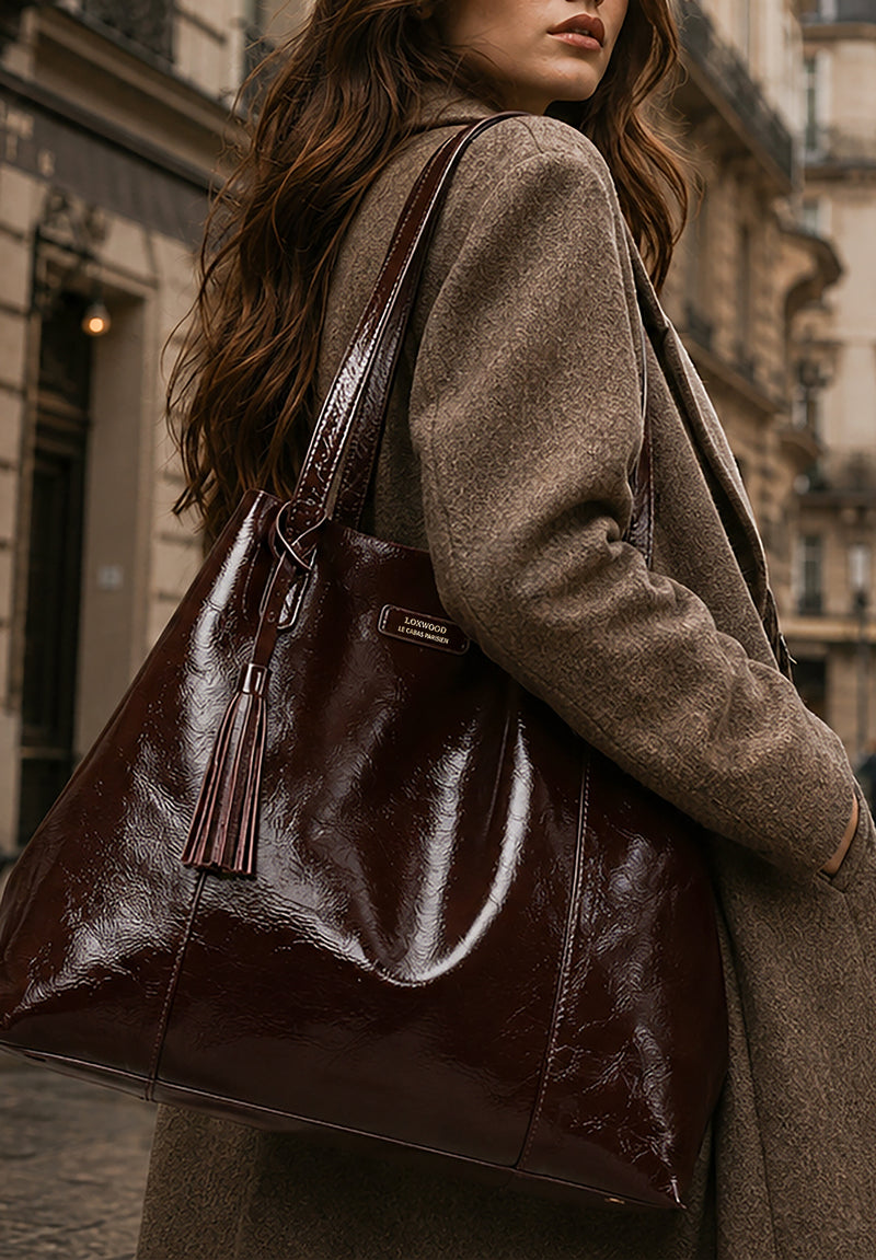 ODÉON - Supple patent leather tote bag