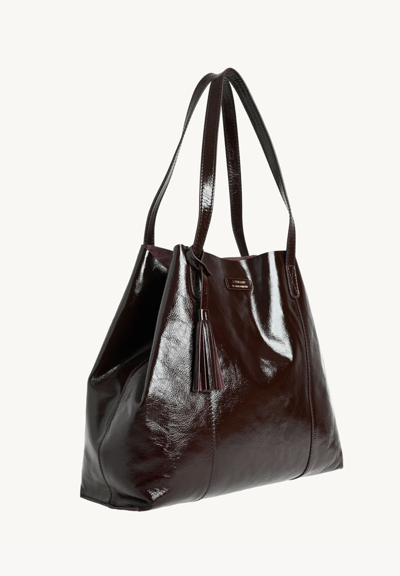 ODÉON - Supple patent leather tote bag