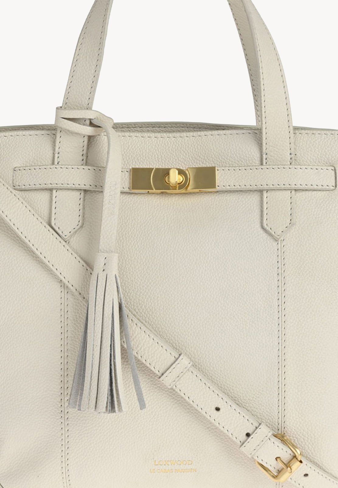 SUNDAY - Large trapezoidal bag in grained leather