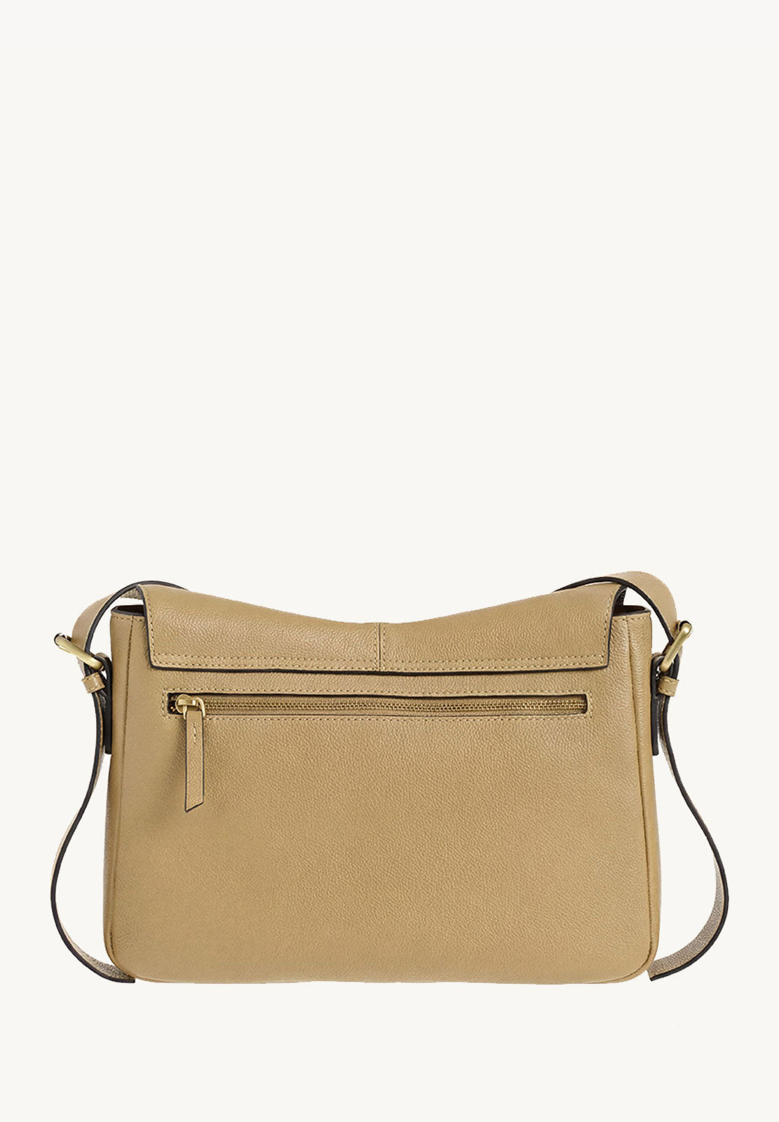 GISELE - Grained leather satchel bag
