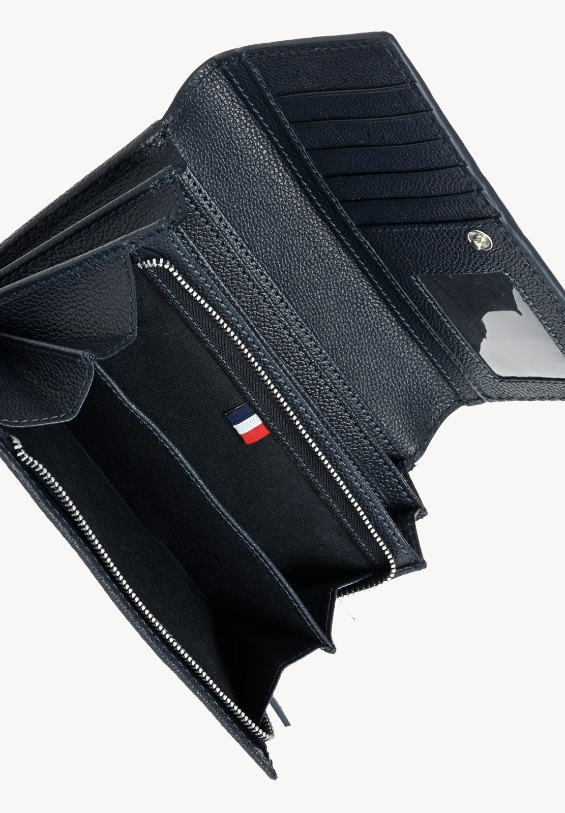 Flap wallet - Grained leather