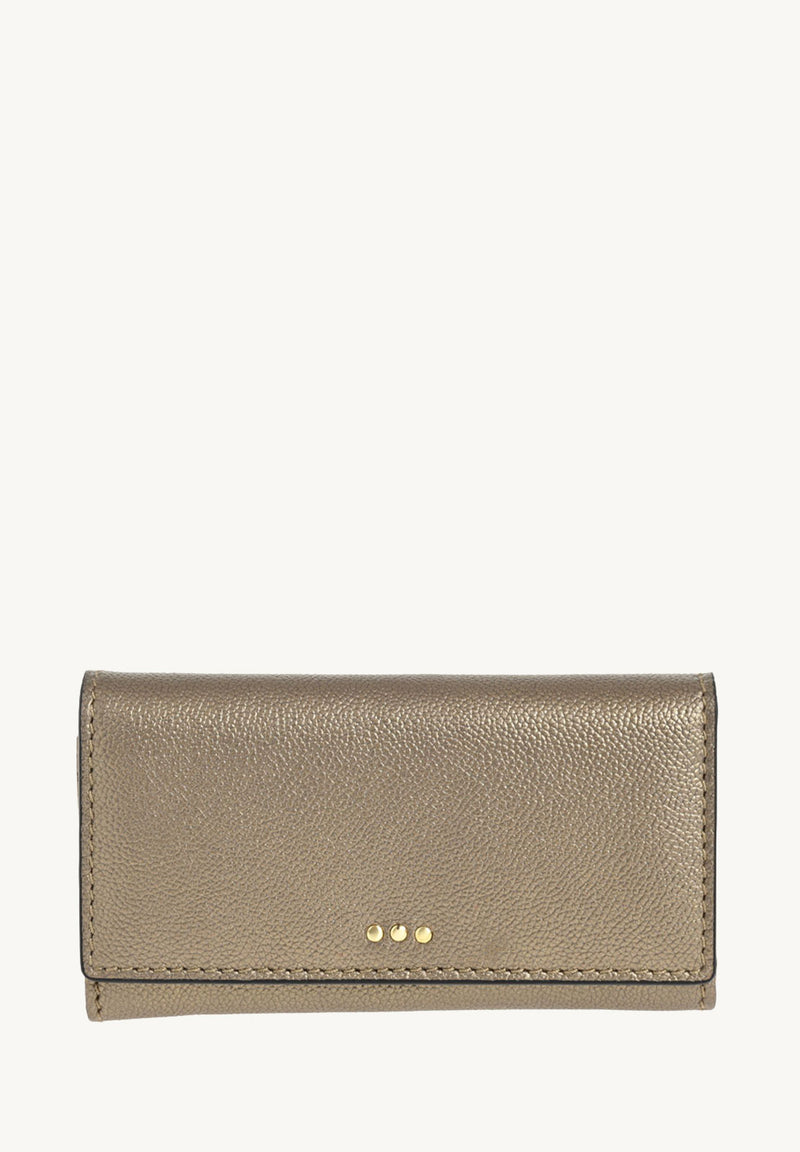 Flap wallet - Grained leather