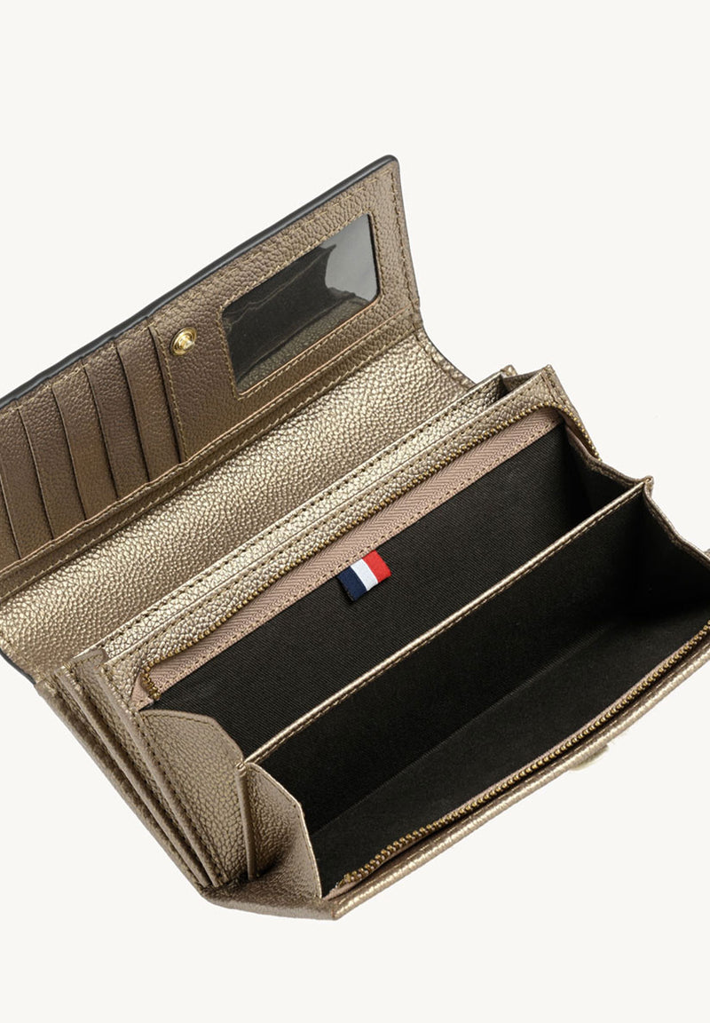 Flap wallet - Grained leather