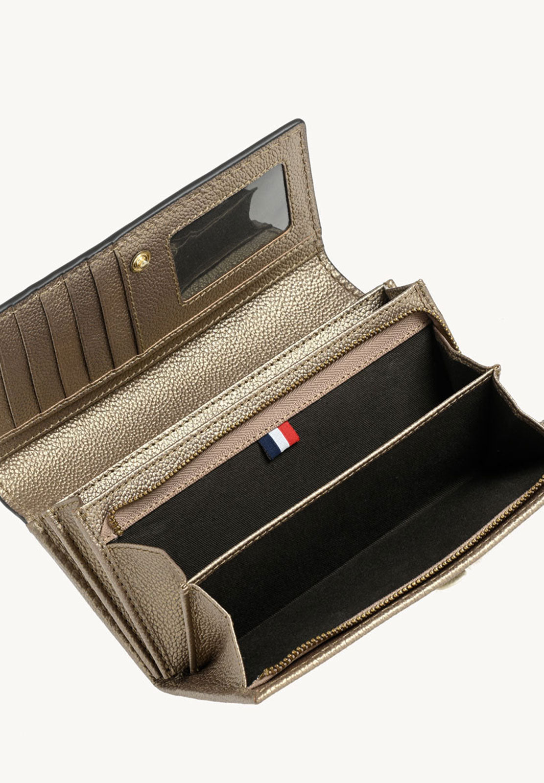 Flap wallet - Grained leather