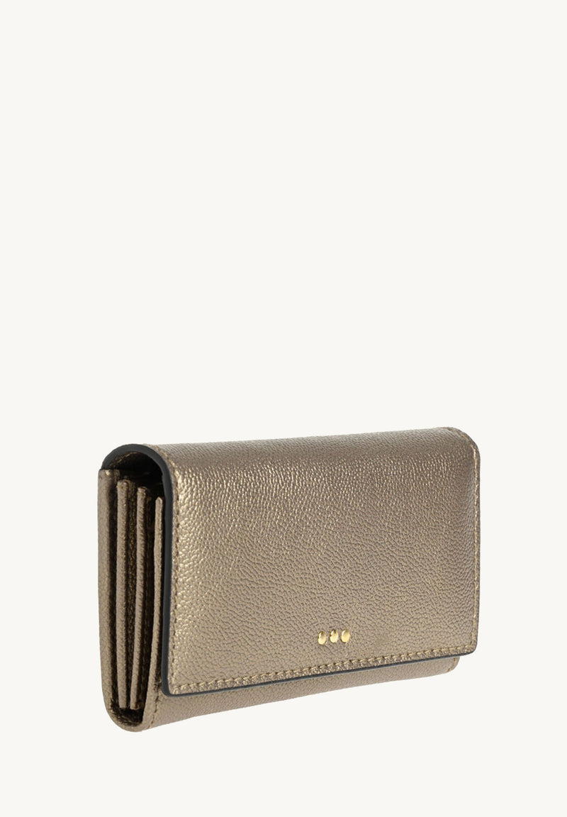 Flap wallet - Grained leather