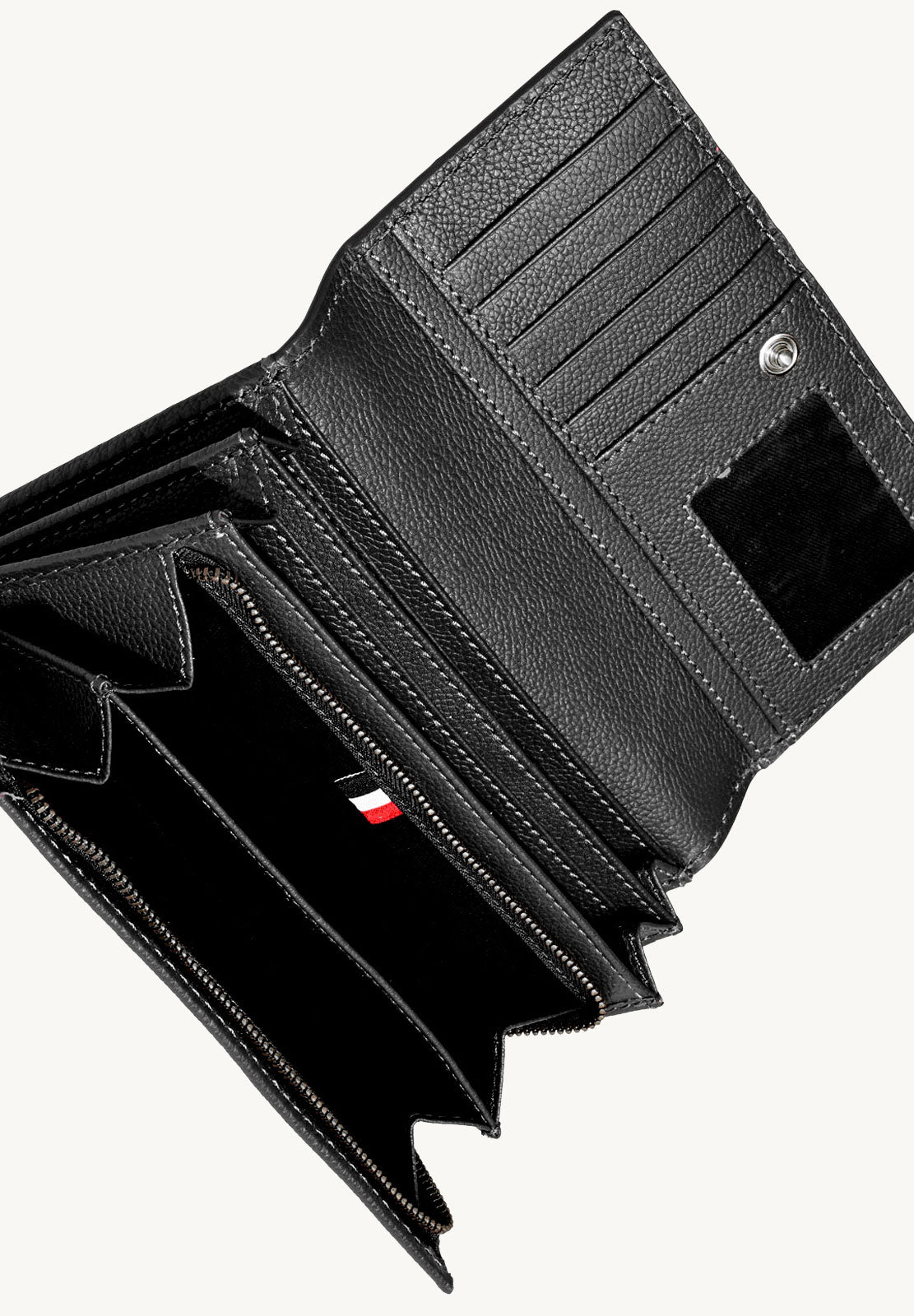 Flap wallet - Grained leather