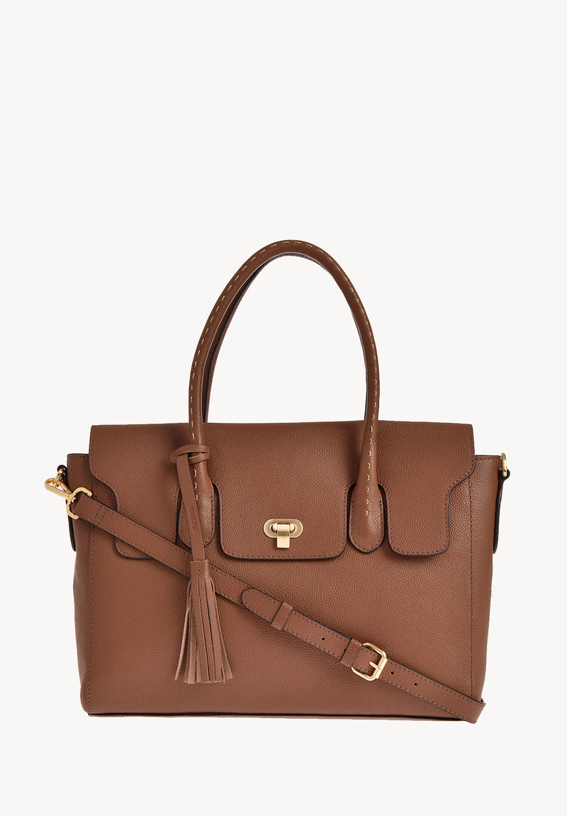 NEW BIBOU - Sac rabat en cuir grainé