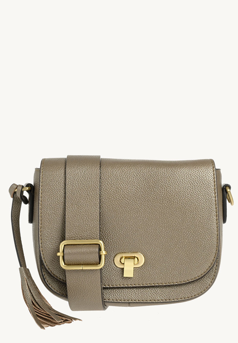 MARNIE - Grained leather messenger bag