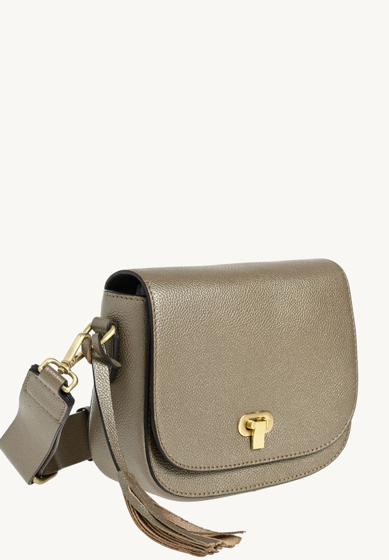 MARNIE - Grained leather messenger bag