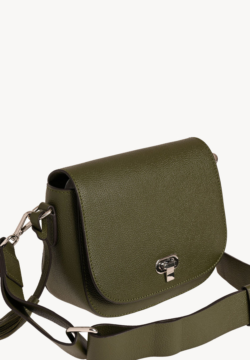 MARNIE - Grained leather messenger bag