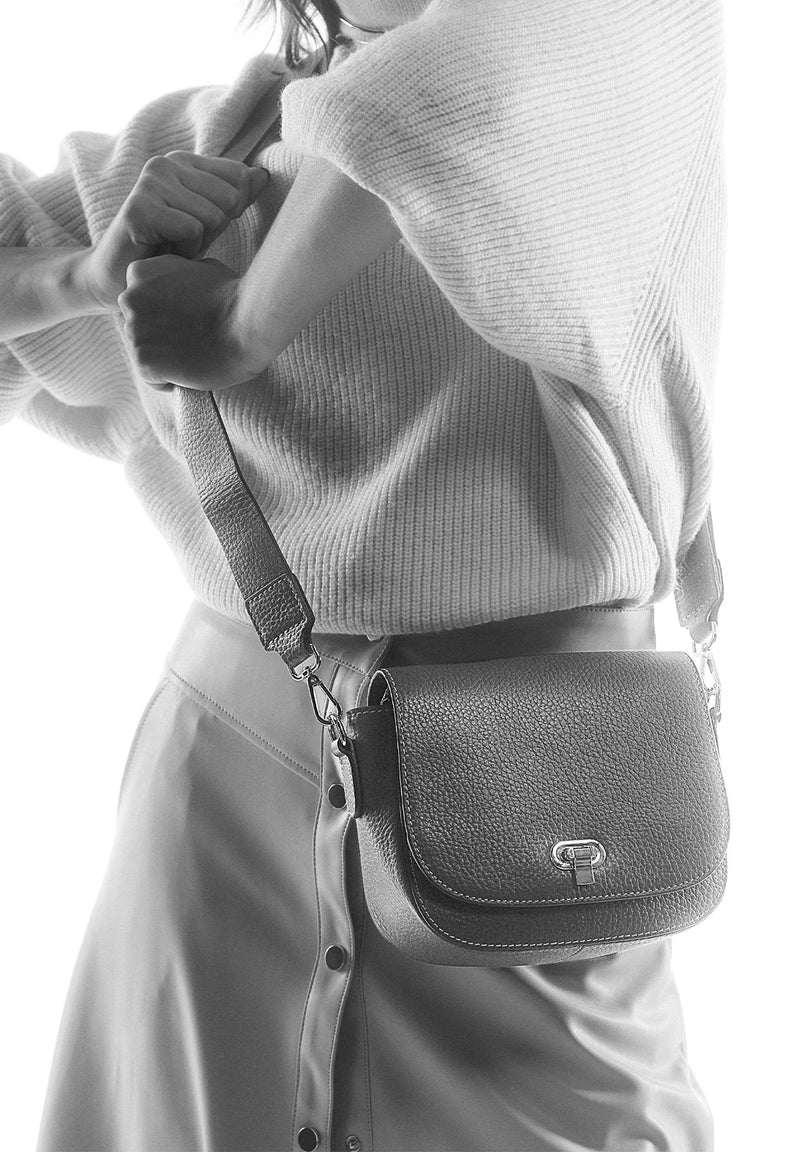 MARNIE - Grained leather messenger bag