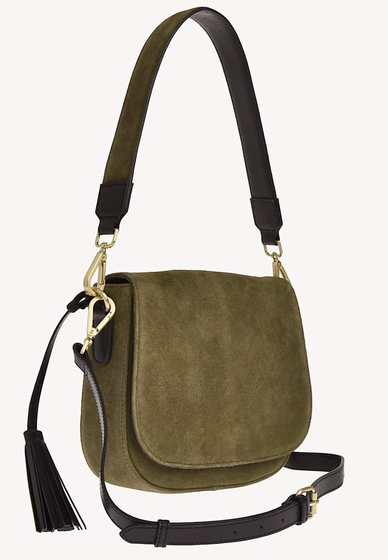 Ehla - Suede leather messenger bag